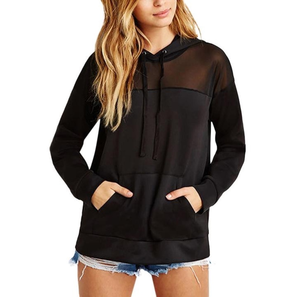 Finity Black Mesh Hoodie